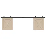 Set uși glisante pentru dulap 183 cm oțel carbon GartenMobel Dekor