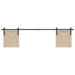 Set uși glisante pentru dulap 200 cm oțel carbon GartenMobel Dekor