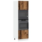 Dulap cuptor microunde, Lemn vechi, 60 x 57 x 207 cm, PAL GartenMobel Dekor