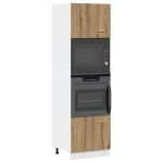Dulap cuptor microunde Stejar artizanal lemn prelucrat GartenMobel Dekor