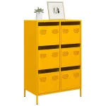 Dulap înalt, galben muștar, 68x39x101,5 cm, oțel GartenMobel Dekor