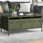 Măsuță cafea verde măsliniu oțel laminat la rece GartenMobel Dekor