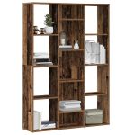 Separator cameră/Bibliotecă, Lemn vechi, 100x24x140 cm, PAL GartenMobel Dekor