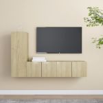 Set de dulapuri TV, 3 piese, stejar sonoma, lemn prelucrat GartenMobel Dekor