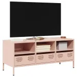 Dulap TV, roz, 101,5x39x43,5 cm, oțel laminat la rece GartenMobel Dekor