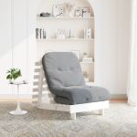 Canapea futon cu saltea, alb, 70x206x11 cm, lemn masiv de pin GartenMobel Dekor