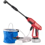 Aparat de curatat, spalat cu presiune, 20V Li-ion (acumulator neinclus), 2.4 MPa, 2.5 L/min, cu accesorii, Worcraft GartenVIP DiyLine