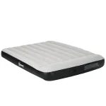 Saltea camping, 2 persoane, gonflabila, cu pompa electrica incorporata, 220-240 V, PVC, gri si negru, 203x152x30 cm GartenVIP DiyLine