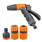 Set pistol pentru udat ajustabil+conectori furtun (plastic) PowerTool TopQuality