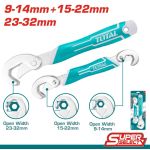 TOTAL - SET CHEI UNIVERSALE: 1 X CHEIE DUBLA (9-14MM, 15-22MM) + 1 X CHEIE SIMPLA (23-32MM) PowerTool TopQuality