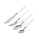 Set tacâmuri cu suport - alb - 16 bucăți - 32,7 x 19,5 x 4,7 cm Best CarHome