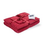Set prosoape bumbac Somnart, 600gsm, de fata 50x90 cm + de corp 70x140 + de maini 30x50 cm - bordeaux Relax KipRoom