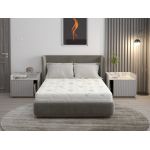 Saltea cu spumă poliuretanică Confort 4Family Aloe Vera 200x200 Somnart, înălțime 14 cm, husă lavabilă și detașabilă cu fermoar, fermitate medie Relax KipRoom