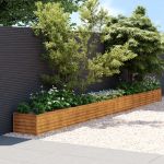 Strat înălțat de grădină, 580x50x36 cm, oțel corten GartenMobel Dekor