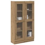 Dulap înalt, stejar artizanal, 82,5x30,5x150 cm, lemn prelucrat GartenMobel Dekor