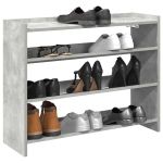 Pantofar, gri beton, 80x25x61,5 cm, lemn prelucrat GartenMobel Dekor