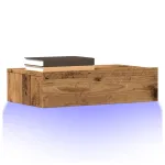 Dulap TV cu lumini LED, lemn vechi, 60x35x15,5 cm GartenMobel Dekor