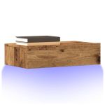Dulapuri TV cu lumini LED, 2 buc., lemn vechi, 60x35x15,5 cm GartenMobel Dekor