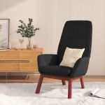 Scaun de relaxare, negru, material textil GartenMobel Dekor