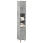 Dulap de baie, gri beton, 30x30x190 cm, lemn prelucrat GartenMobel Dekor