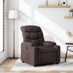 Fotoliu rabatabil, maro închis, material textil GartenMobel Dekor