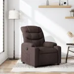 Fotoliu rabatabil, maro închis, material textil GartenMobel Dekor