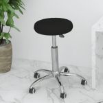 Scaun de birou pivotant, negru, piele ecologică GartenMobel Dekor