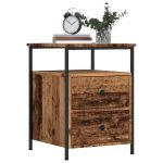 Noptiere, 2 buc, lemn vechi, 44x45x60 cm, lemn prelucrat GartenMobel Dekor