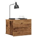 Noptiere de perete, 2 buc., lemn vechi, 40x32x30 cm GartenMobel Dekor