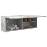 Dulap perete baie, gri beton, 80x25x30 cm, lemn prelucrat GartenMobel Dekor