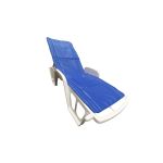 Saltea cu interior vatelină Somnart 60x190, înălțime 1 cm, pentru șezlong, două segmente, husă impermeabilă, culoare bleumarin Relax KipRoom