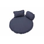 Set covoras impermeabil cu volan + 2 perne SomnArt, din in, Albastru Relax KipRoom