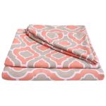 Lenjerie de pat bumbac polycotton, SomnART, pentru pat de 2 persoane XXL (2 fete perne 50x70, cearceaf pat 240x260, cearceaf pilota 220x200), Iris Relax KipRoom