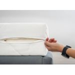 Husa saltea matlasata Somnart, 140x190x17 cm, tricot, fermoar alb Relax KipRoom