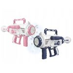 Pistol pentru baloane de sapun, 12 orificii, maner transport, solutie inclusa, lumini si muzica MultiMark GlobalProd