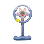 Volan auto interactiv, sunete si lumini, rotire 360 grade, 13 functii, kilometraj digital, diametru 25 cm, albastru MultiMark GlobalProd