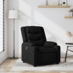 Fotoliu rabatabil, negru, material textil GartenMobel Dekor