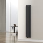 Radiator dublu NoreM1 180x30cm negru 1122W [neu.haus] HausGarden Leisure