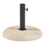 Suport umbrela soare Bitritto 45x6cm 25kg beton efect mozaic bej [casa.pro] HausGarden Leisure