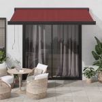 Copertina retractabilă manual, vișiniu, 350x250 cm GartenMobel Dekor