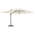 Umbrelă în consolă cu stâlp din aluminiu, nisipiu, 400x300 cm GartenMobel Dekor
