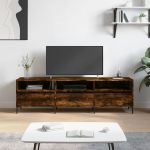 Comodă TV, stejar fumuriu, 150x30x44,5 cm, lemn prelucrat GartenMobel Dekor