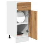 Dulap inferior cu sertar stejar artizanal, 30x46x81,5 cm, lemn GartenMobel Dekor