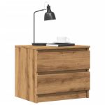 Noptiere 2 buc. stejar artizanal, 50x40x43.5 cm, lemn prelucrat GartenMobel Dekor