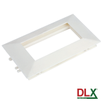 Rama alba dubla pentru aparataj 45x45 mm (4 module) - DLX SafetyGuard Surveillance