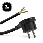 Ștecher cu clemă de plastic - cablu de 3 metri - 3 x 1,5 mm2 - negru Best CarHome