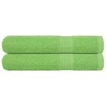Prosoape 2 buc Verde mere 100x200 cm 360 g/m² 100% bumbac GartenMobel Dekor