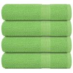 Prosoape de baie 4 buc Verde mere 100x150cm 360g/m² 100% bumbac GartenMobel Dekor