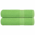 Prosoape de duș 2 buc Verde măr 70x140 cm 360 g/m² 100% bumbac GartenMobel Dekor