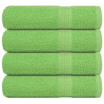 Prosoape de duș 4 buc Verde măr 70x140 cm 360 g/m² 100% bumbac GartenMobel Dekor